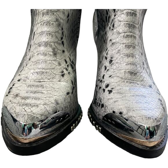 NEW Jeffrey Campbell Optimum Studded Snake Leather Bootie size 8.5 - Picture 4 of 12